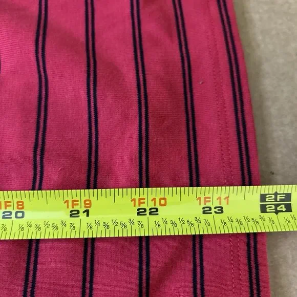 Lauren Ralph Lauren Top Size XXL red Striped Square Neck Cotton Blend stretch - Picture 5 of 6